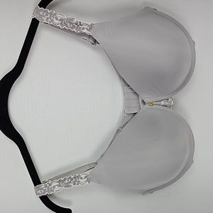Natori | NWOT Women's Gray Body Double Lace-Trim Full Fit Underwire Bra 34DDD